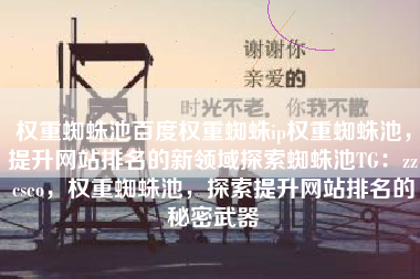 权重蜘蛛池百度权重蜘蛛ip权重蜘蛛池，提升网站排名的新领域探索蜘蛛池TG：zzcseo，权重蜘蛛池，探索提升网站排名的秘密武器