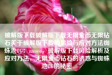 破解版下载破解版下载无限金币无限钻石关于破解版下载的风险与应对方法蜘蛛池TG：zzcseo，破解版下载风险解析及应对方法，无限金币钻石的诱惑与蜘蛛池TG的秘密