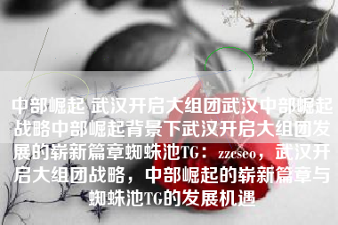 中部崛起 武汉开启大组团武汉中部崛起战略中部崛起背景下武汉开启大组团发展的崭新篇章蜘蛛池TG：zzcseo，武汉开启大组团战略，中部崛起的崭新篇章与蜘蛛池TG的发展机遇