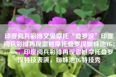 印度阅兵彩排又见摩托“叠罗汉”印度阅兵彩排再现震撼摩托叠罗汉蜘蛛池TG：zzcseo，印度阅兵彩排再现震撼摩托叠罗汉特技表演，蜘蛛池TG特技秀