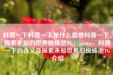 科普一下科普一下是什么意思科普一下，探索未知的世界蜘蛛池TG：zzcseo，科普一下的含义及探索未知世界的蜘蛛池TG介绍