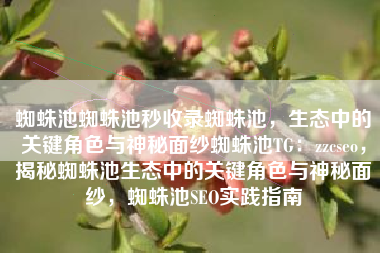 蜘蛛池蜘蛛池秒收录蜘蛛池，生态中的关键角色与神秘面纱蜘蛛池TG：zzcseo，揭秘蜘蛛池生态中的关键角色与神秘面纱，蜘蛛池SEO实践指南