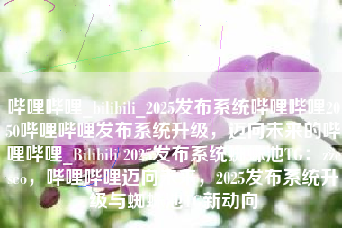哔哩哔哩_bilibili_2025发布系统哔哩哔哩2050哔哩哔哩发布系统升级，迈向未来的哔哩哔哩_Bilibili 2025发布系统蜘蛛池TG：zzcseo，哔哩哔哩迈向未来，2025发布系统升级与蜘蛛池TG新动向