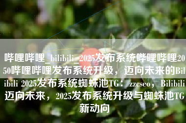 哔哩哔哩_bilibili_2025发布系统哔哩哔哩2050哔哩哔哩发布系统升级，迈向未来的Bilibili 2025发布系统蜘蛛池TG：zzcseo，Bilibili迈向未来，2025发布系统升级与蜘蛛池TG新动向