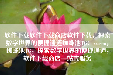 软件下载软件下载商店软件下载，探索数字世界的便捷通道蜘蛛池TG：zzcseo，蜘蛛池TG，探索数字世界的便捷通道，软件下载商店一站式服务