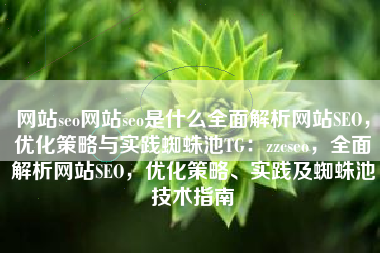网站seo网站seo是什么全面解析网站SEO，优化策略与实践蜘蛛池TG：zzcseo，全面解析网站SEO，优化策略、实践及蜘蛛池技术指南