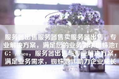 服务器出售服务器售卖服务器出售，专业解决方案，满足您的业务需求蜘蛛池TG：zzcseo，服务器出售与专业解决方案，满足业务需求，蜘蛛池TG助力企业成长