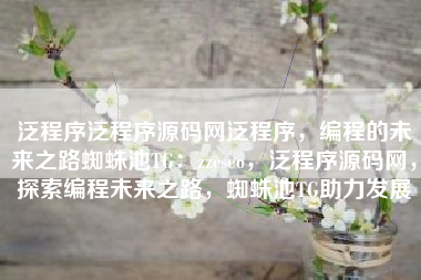 泛程序泛程序源码网泛程序，编程的未来之路蜘蛛池TG：zzcseo，泛程序源码网，探索编程未来之路，蜘蛛池TG助力发展