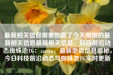 最新相关信息哪里地震了今天刚刚的最新相关信息最新相关信息，科技前沿动态蜘蛛池TG：zzcseo，最新地震信息揭秘，今日科技前沿动态与蜘蛛池TG实时更新