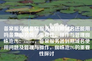 备案服务器备案服务器到期域名还能用吗备案服务器，重要性、操作与管理蜘蛛池TG：zzcseo，备案服务器到期域名使用问题及管理与操作，蜘蛛池TG的重要性探讨