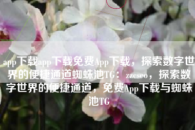app下载app下载免费App下载，探索数字世界的便捷通道蜘蛛池TG：zzcseo，探索数字世界的便捷通道，免费App下载与蜘蛛池TG