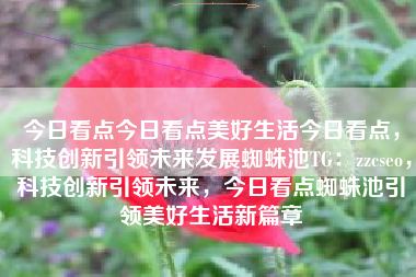 今日看点今日看点美好生活今日看点，科技创新引领未来发展蜘蛛池TG：zzcseo，科技创新引领未来，今日看点蜘蛛池引领美好生活新篇章
