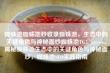 蜘蛛池蜘蛛池秒收录蜘蛛池，生态中的关键角色与神秘面纱蜘蛛池TG：zzcseo，揭秘蜘蛛池生态中的关键角色与神秘面纱，蜘蛛池SEO实践指南