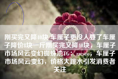 刚买完又降40块 车厘子更没人要了车厘子降价8块一斤刚买完又降40块，车厘子市场风云变幻蜘蛛池TG：zzcseo，车厘子市场风云变幻，价格大跳水引发消费者关注