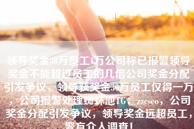 领导奖金30万员工1万公司称已报警领导奖金不能超过员工的几倍公司奖金分配引发争议，领导获奖金30万员工仅得一万，公司报警处理蜘蛛池TG：zzcseo，公司奖金分配引发争议，领导奖金远超员工，警方介入调查！