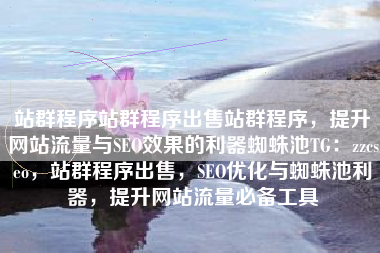 站群程序站群程序出售站群程序，提升网站流量与SEO效果的利器蜘蛛池TG：zzcseo，站群程序出售，SEO优化与蜘蛛池利器，提升网站流量必备工具