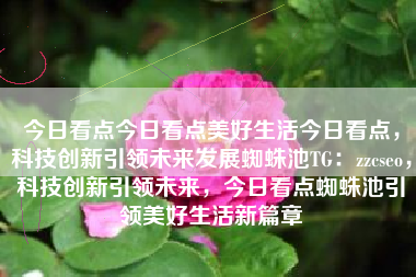 今日看点今日看点美好生活今日看点，科技创新引领未来发展蜘蛛池TG：zzcseo，科技创新引领未来，今日看点蜘蛛池引领美好生活新篇章