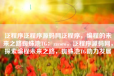 泛程序泛程序源码网泛程序，编程的未来之路蜘蛛池TG：zzcseo，泛程序源码网，探索编程未来之路，蜘蛛池TG助力发展