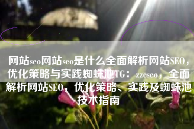 网站seo网站seo是什么全面解析网站SEO，优化策略与实践蜘蛛池TG：zzcseo，全面解析网站SEO，优化策略、实践及蜘蛛池技术指南