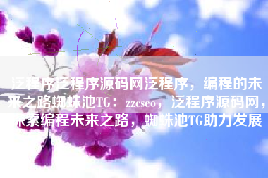 泛程序泛程序源码网泛程序，编程的未来之路蜘蛛池TG：zzcseo，泛程序源码网，探索编程未来之路，蜘蛛池TG助力发展