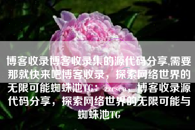 博客收录博客收录集的源代码分享,需要那就快来吧博客收录，探索网络世界的无限可能蜘蛛池TG：zzcseo，博客收录源代码分享，探索网络世界的无限可能与蜘蛛池TG