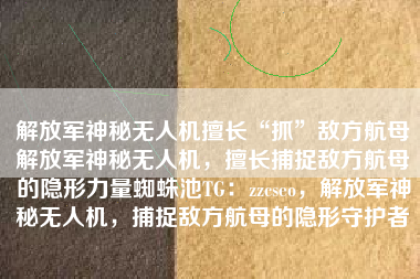 解放军神秘无人机擅长“抓”敌方航母解放军神秘无人机，擅长捕捉敌方航母的隐形力量蜘蛛池TG：zzcseo，解放军神秘无人机，捕捉敌方航母的隐形守护者