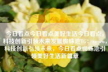 今日看点今日看点美好生活今日看点，科技创新引领未来发展蜘蛛池TG：zzcseo，科技创新引领未来，今日看点蜘蛛池引领美好生活新篇章