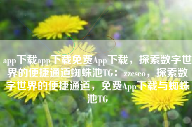 app下载app下载免费App下载，探索数字世界的便捷通道蜘蛛池TG：zzcseo，探索数字世界的便捷通道，免费App下载与蜘蛛池TG