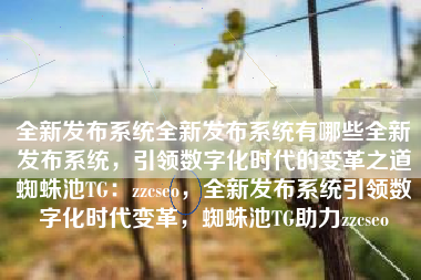 全新发布系统全新发布系统有哪些全新发布系统，引领数字化时代的变革之道蜘蛛池TG：zzcseo，全新发布系统引领数字化时代变革，蜘蛛池TG助力zzcseo