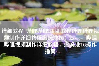 详细教程_哔哩哔哩bilibili教程哔哩哔哩视频制作详细教程蜘蛛池TG：zzcseo，哔哩哔哩视频制作详细教程，蜘蛛池TG操作指南