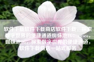 软件下载软件下载商店软件下载，探索数字世界的便捷通道蜘蛛池TG：zzcseo，蜘蛛池TG，探索数字世界的便捷通道，软件下载商店一站式服务
