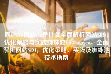 网站seo网站seo是什么全面解析网站SEO，优化策略与实践蜘蛛池TG：zzcseo，全面解析网站SEO，优化策略、实践及蜘蛛池技术指南