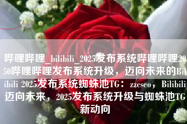 哔哩哔哩_bilibili_2025发布系统哔哩哔哩2050哔哩哔哩发布系统升级，迈向未来的Bilibili 2025发布系统蜘蛛池TG：zzcseo，Bilibili迈向未来，2025发布系统升级与蜘蛛池TG新动向