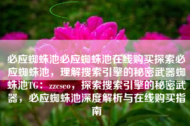 必应蜘蛛池必应蜘蛛池在线购买探索必应蜘蛛池，理解搜索引擎的秘密武器蜘蛛池TG：zzcseo，探索搜索引擎的秘密武器，必应蜘蛛池深度解析与在线购买指南