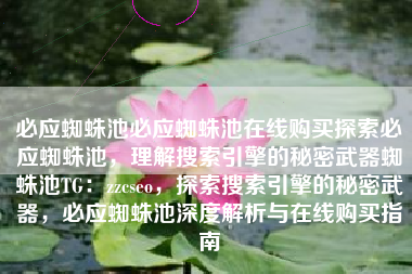 必应蜘蛛池必应蜘蛛池在线购买探索必应蜘蛛池，理解搜索引擎的秘密武器蜘蛛池TG：zzcseo，探索搜索引擎的秘密武器，必应蜘蛛池深度解析与在线购买指南