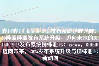 哔哩哔哩_bilibili_2025发布系统哔哩哔哩2050哔哩哔哩发布系统升级，迈向未来的Bilibili 2025发布系统蜘蛛池TG：zzcseo，Bilibili迈向未来，2025发布系统升级与蜘蛛池TG新动向