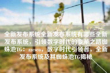 全新发布系统全新发布系统有哪些全新发布系统，引领数字时代的变革之路蜘蛛池TG：zzcseo，数字时代引领者，全新发布系统及其蜘蛛池TG揭秘