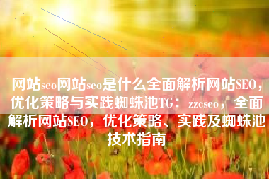 网站seo网站seo是什么全面解析网站SEO，优化策略与实践蜘蛛池TG：zzcseo，全面解析网站SEO，优化策略、实践及蜘蛛池技术指南