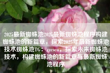 2025最新蜘蛛池2025最新蜘蛛池程序构建蜘蛛池的新篇章，探索2025年最新蜘蛛池技术蜘蛛池TG：zzcseo，探索未来蜘蛛池技术，构建蜘蛛池的新篇章与最新蜘蛛池程序