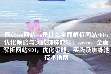网站seo网站seo是什么全面解析网站SEO，优化策略与实践蜘蛛池TG：zzcseo，全面解析网站SEO，优化策略、实践及蜘蛛池技术指南
