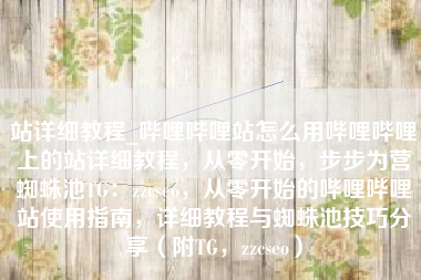 站详细教程_哔哩哔哩站怎么用哔哩哔哩上的站详细教程，从零开始，步步为营蜘蛛池TG：zzcseo，从零开始的哔哩哔哩站使用指南，详细教程与蜘蛛池技巧分享（附TG，zzcseo）