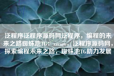 泛程序泛程序源码网泛程序，编程的未来之路蜘蛛池TG：zzcseo，泛程序源码网，探索编程未来之路，蜘蛛池TG助力发展