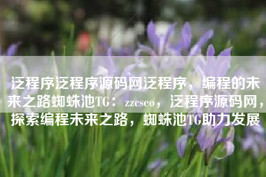 泛程序泛程序源码网泛程序，编程的未来之路蜘蛛池TG：zzcseo，泛程序源码网，探索编程未来之路，蜘蛛池TG助力发展