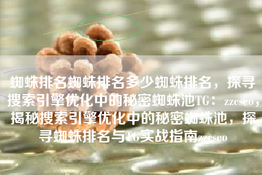 蜘蛛排名蜘蛛排名多少蜘蛛排名，探寻搜索引擎优化中的秘密蜘蛛池TG：zzcseo，揭秘搜索引擎优化中的秘密蜘蛛池，探寻蜘蛛排名与TG实战指南zzcseo
