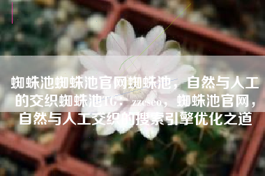 蜘蛛池蜘蛛池官网蜘蛛池，自然与人工的交织蜘蛛池TG：zzcseo，蜘蛛池官网，自然与人工交织的搜索引擎优化之道