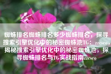 蜘蛛排名蜘蛛排名多少蜘蛛排名，探寻搜索引擎优化中的秘密蜘蛛池TG：zzcseo，揭秘搜索引擎优化中的秘密蜘蛛池，探寻蜘蛛排名与TG实战指南zzcseo
