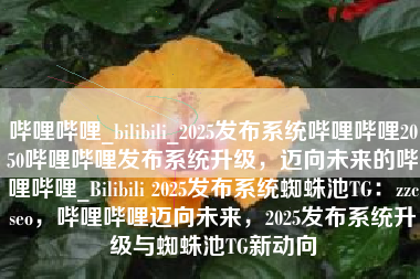 哔哩哔哩_bilibili_2025发布系统哔哩哔哩2050哔哩哔哩发布系统升级，迈向未来的哔哩哔哩_Bilibili 2025发布系统蜘蛛池TG：zzcseo，哔哩哔哩迈向未来，2025发布系统升级与蜘蛛池TG新动向