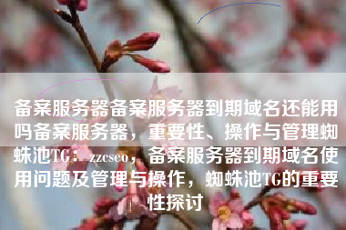 备案服务器备案服务器到期域名还能用吗备案服务器，重要性、操作与管理蜘蛛池TG：zzcseo，备案服务器到期域名使用问题及管理与操作，蜘蛛池TG的重要性探讨