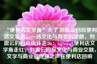 “便利店文学角”火了 刘震云回应便利店文学角，一场文化与商业的交融，刘震云的回应蜘蛛池TG：zzcseo，便利店文学角走红，刘震云回应文化与商业交融，文学与商业的碰撞之声在便利店回响