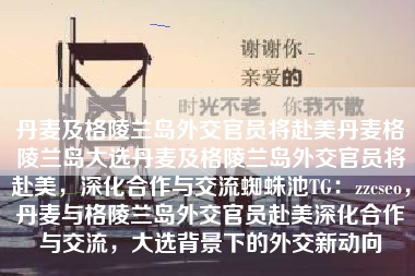丹麦及格陵兰岛外交官员将赴美丹麦格陵兰岛大选丹麦及格陵兰岛外交官员将赴美，深化合作与交流蜘蛛池TG：zzcseo，丹麦与格陵兰岛外交官员赴美深化合作与交流，大选背景下的外交新动向
